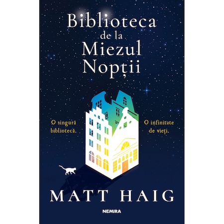 Coperta cărții Biblioteca de la miezul nopții (The Midnight Library) de Matt Haig