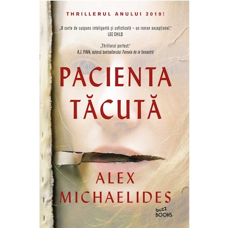 Coperta cărții Pacienta tăcută (The Silent Patient) de Alex Michaelides