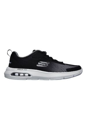 Skechers Dyna-Air negru cu alb — cei mai buni adidași ieftini, cu talpă Air-Cooled Memory Foam