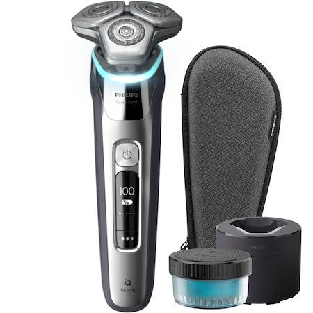 Philips Shaver Series 9000 SkinIQ — cel mai bun aparat de ras rotativ pentru bărbați, wet and dry, cu capete flexibile 360°