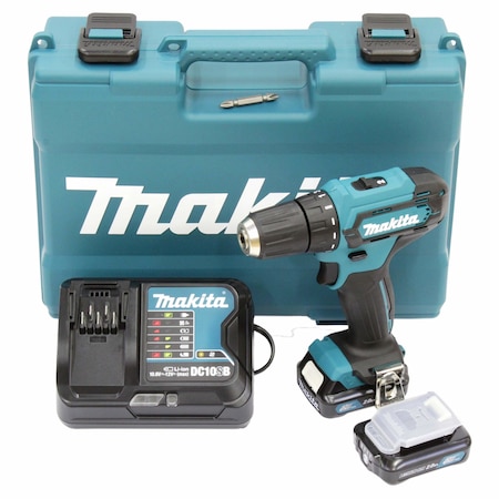 Makita DF333DSAE — autofiletant compact 12V cu 2 acumulatori, ușor, pentru înșurubat și găurit fin