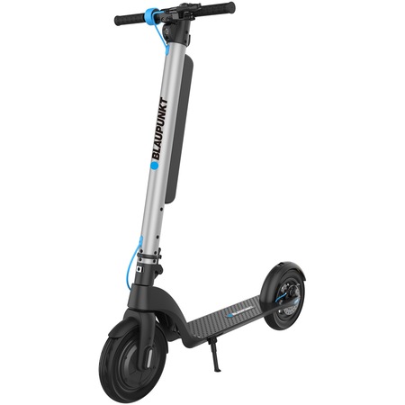 Blaupunkt ESC910 argintie — trotinetă electrică pliabilă cu cel mai bun raport calitate-preț și roți tubeless de 10 inch